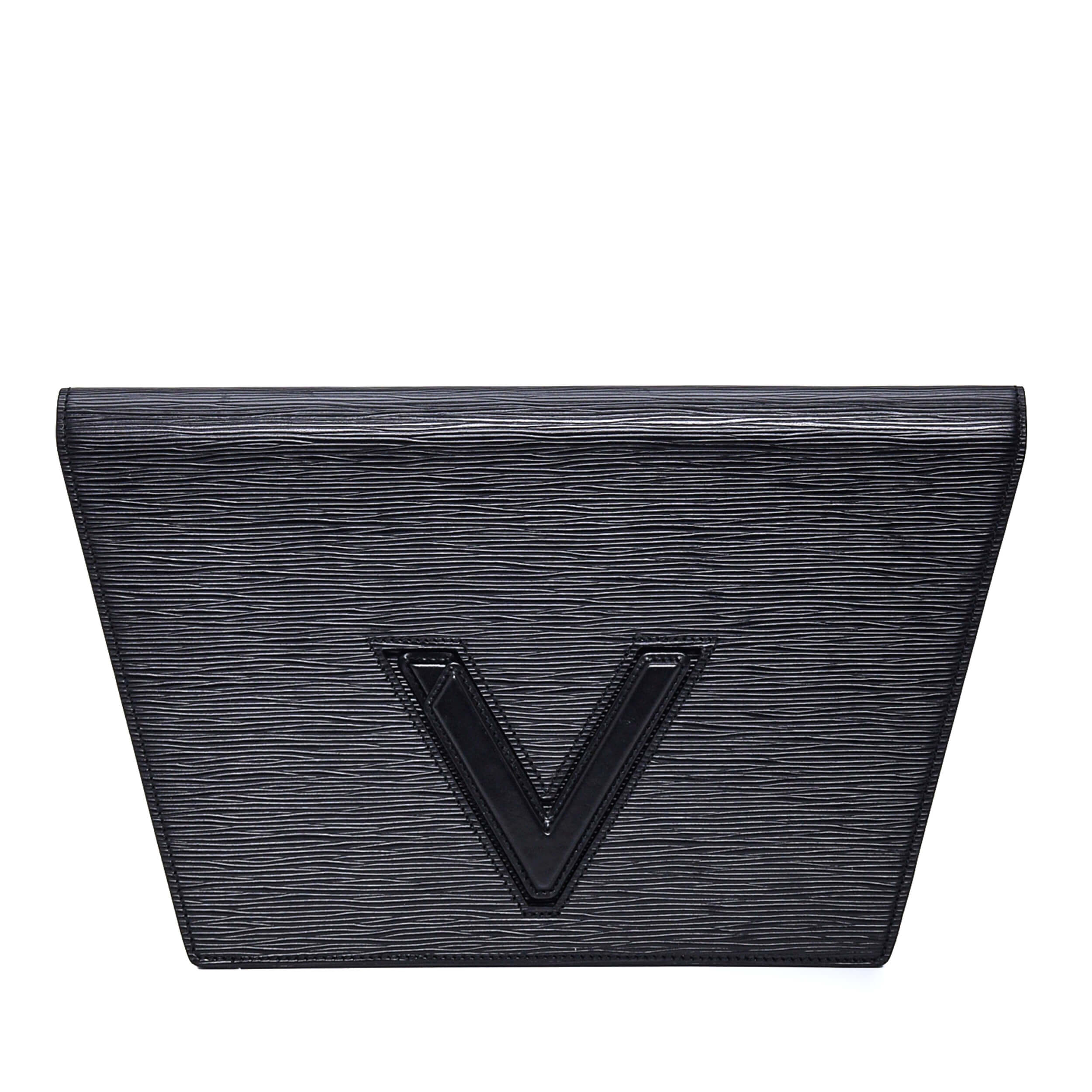 Louis Vuitton - Black Epi Leather Trapeze Clutch